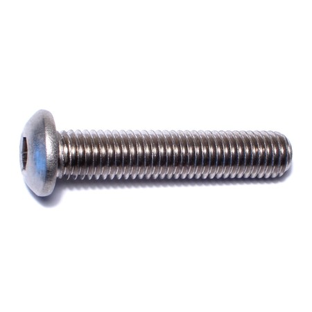 MIDWEST FASTENER M10-1.50 Socket Head Cap Screw, Plain Stainless Steel, 50 mm Length, 2 PK 75596